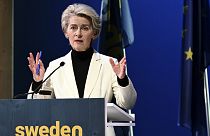 Ursula von der Leyen de visita à Suécia