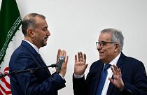 دیدار حسین امیرعبداللهیان، وزیر خارجه ایران با همتای لبنانی خود در بیروت