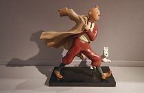 Figurine de Tintin, célèbre personnage de BD d'Hergé.