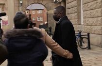 Manchester City defender Benjamin Mendy outside of Chester Crown Court on Friday, January 13, 2023.