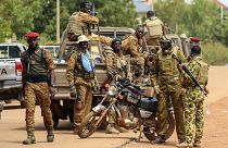 جنود موالون لآخر زعيم انقلاب في واغادوغو، بوركينا فاسو. 2022/10/14
