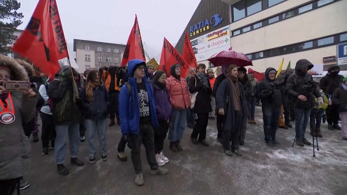 Manifestación del colectivo Strike WEF en Davos (Suiza).