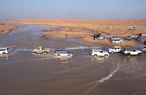 آثار السيول في السعودية