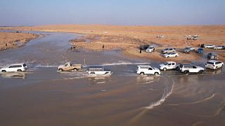 آثار السيول في السعودية