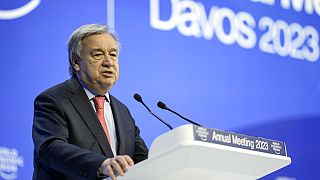 BM Genel Sekreteri Antonio Guterres, Davos'ta düzenlenen Dünya Ekonomik Forumu'nda konuştu