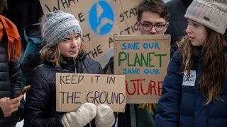 La Marche pour le Climat à Davos, en Suisse, le 20 janvier 2023