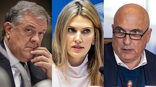 Die Hauptverdächtigen im Katargate-Skandal: Pier Antonio Panzeri, Eva Kaili und Andrea Cozzolino