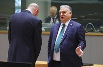 Orbán Viktor és Charles Michel, az Európai Tanács elnöke Brüsszelben