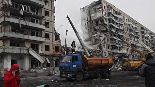 Aftermath of missile strike in Dnipro.
