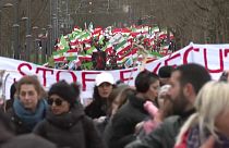 12.000 people gather in strasbourg in support of Iranian protestors
