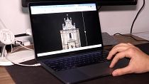 Image shows a 3D digital model of a Ukrainian monument. 