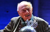 Archives : le sociologue français Edgar Morin, célébrant ses 100 ans au siège de l'Unesco à Paris, le 2 juillet 2021