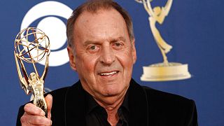 Bruce Gowers poses with award for outstanding directing for a variety, music or comedy series for "American Idol" at the 61st Primetime Emmy Awards, Sept 2009