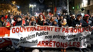 تظاهرات علیه طرح اصلاح قانونی بازنشستگی در شهر مارسی فرانسه