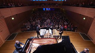 Colin Curie Group in one of Kings Place's halls