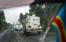 Archív fotó: ENSZ-járművek járőröznek Kongó keleti részén, Gomában