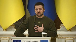 El presidente de Ucrania Volodímir Zelenski
