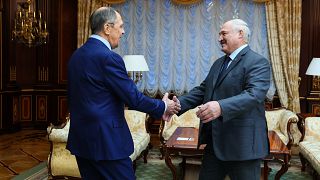 Reunión bilateral entre Alexander Lukashenko y el Ministro de Exteriores Serguéi Lavrov