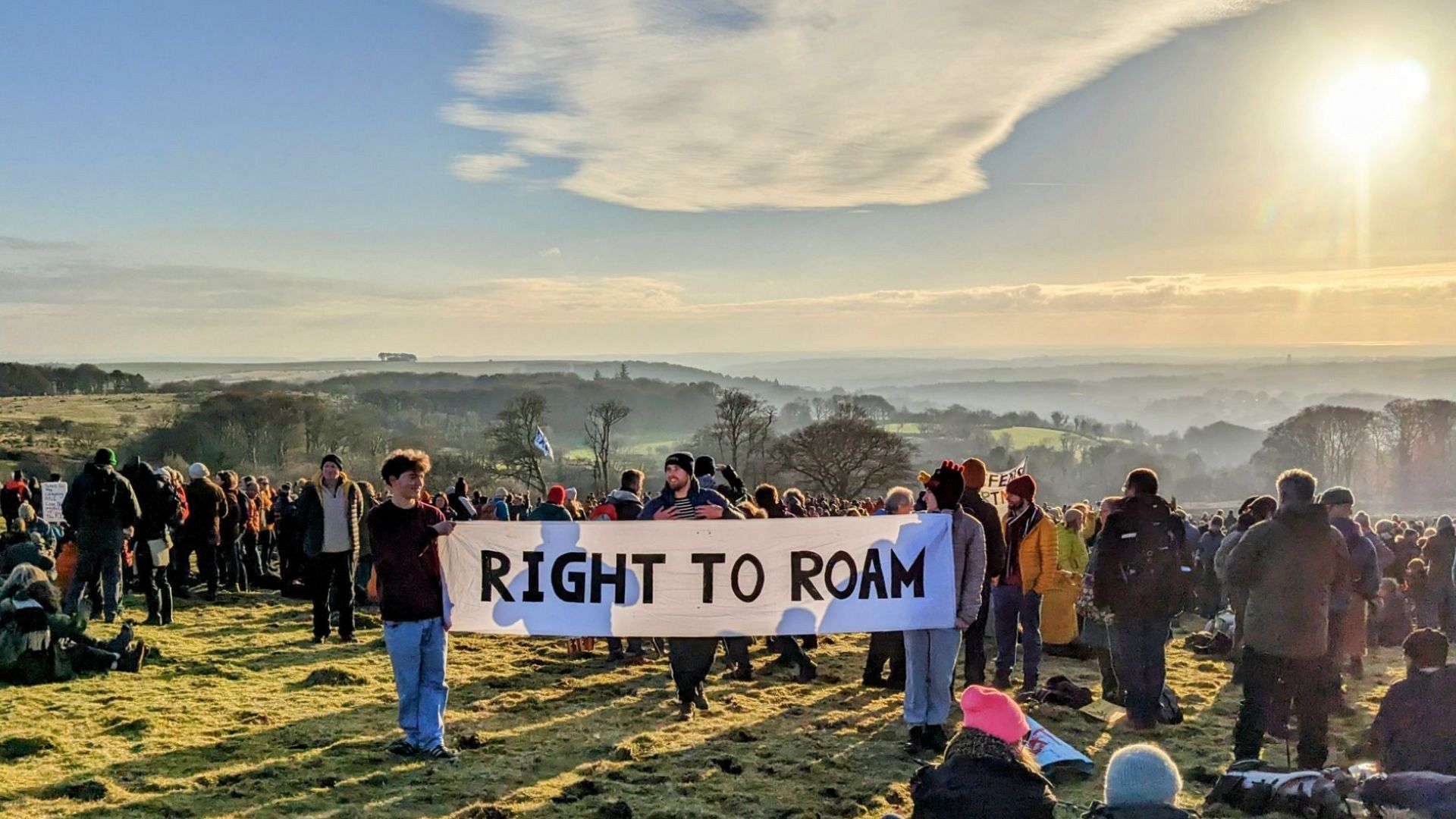 English protestors win the right to wild camp in Dartmoor. Where in