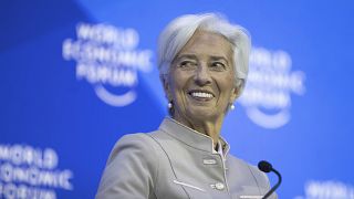 Christine Lagarde, President, European Central Bank, pictured on the closing day of the 53rd annual meeting of the World Economic Forum in Davos, Switzerland