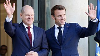 Emmanuel Macron reçoit Olaf Scholz au Palais de l’Élysée, 26 octobre 2022