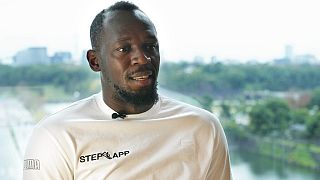 Usain Bolt interjút ad Japánban 2022. december elsején