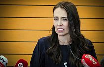 رئيسة وزراء نيوزيلندا، جاسيندا أرديرن، خلال مؤتمر صحفي أعلنت فيه استقالتها في نابير، نيوزيلندا، 19 يناير 2023