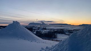 Usine d'exploitation de minerai de fer à Kiruna en Suède