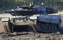 Leopard 2-es tank egy németországi bemutatón
