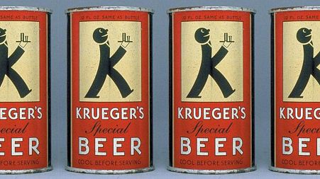 The first ever can of beer