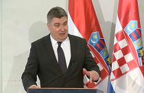 Le président croate, Zoran Milanovic, en visite en Hongrie le 20/01/2023