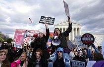 Διαδήλωση κατά των αμβλώσεων έξω από το Ανώτατο Δικαστήριο των ΗΠΑ στην Ουάσιγκτον