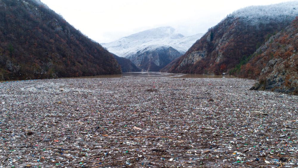 'Big embarrassment': Balkan river becomes floating rubbish dump 