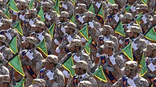عرض عسكري للحرس الثوري الإيراني في ذكرى الحرب العراقية الإيرانية. طهران 22 سبتمبر 2022