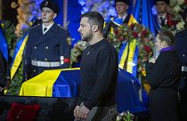 Az ukrán elnök is részt vett a gyászszertartáson