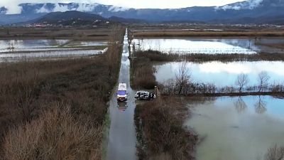 أراضي مغمورة بالمياه في شمال غرب ألبانيا