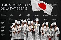 Le Japon remporte la Coupe du monde de la pâtisserie lors du SIRHA, à Chassieu, près de Lyon, 21/01/23