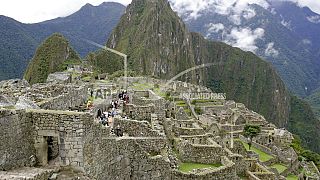 Le rovine del famoso sito archeologico di Machu Picchu, luglio 2006.