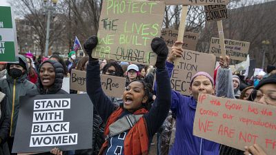 مسيرة داعمة لحق الإجهاض، أمام البيت الأبيض في العاصمة الأمريكية واشنطن، 22 يناير 2023.