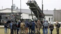 Un système de défense anti-aérienne Patriot lors d'une présentation presse organisée en Allemagne, le lundi 23 janvier 2023.
