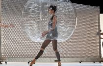 More than 10,000 recycled plastic bottles are used in the set and costumes for K-Ballet’s ‘Plastic’ show.