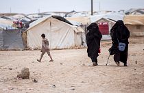 مخيم الهول الذي يضّم عائلات أفراد تنظيم الدولة الإسلامية داعش، الحسكة، سوريا - أرشيف 