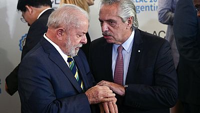 Los presidentes de Argentina, Alberto Fernández, y Brasil, Luiz Inacio Lula da Silva