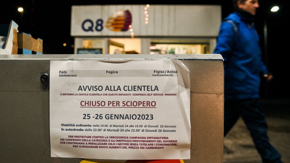 In Italien streiken Tankstellenbetreiber für 48 Stunden