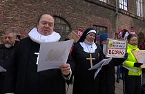 Demonstration gegen die Abschaffung eines Feiertags in Dänemark