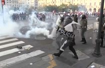 Violentos enfrentamientos en Lima, Perú 