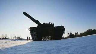 Ejercicios militares con tanques Leopard