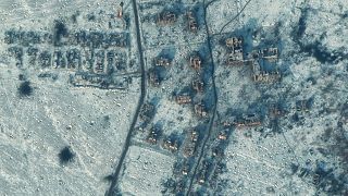 Archives : vue satellite des faubourgs sud de Soledar, le 11 janvier 2023