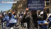 People in South Africa demand an end to power cuts