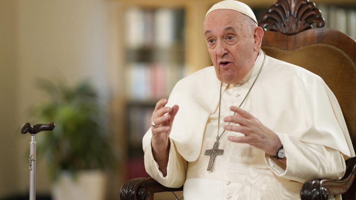 El Papa Francisco durante una entrevista con The Associated Press en El Vaticano, el martes 24 de enero de 2023.